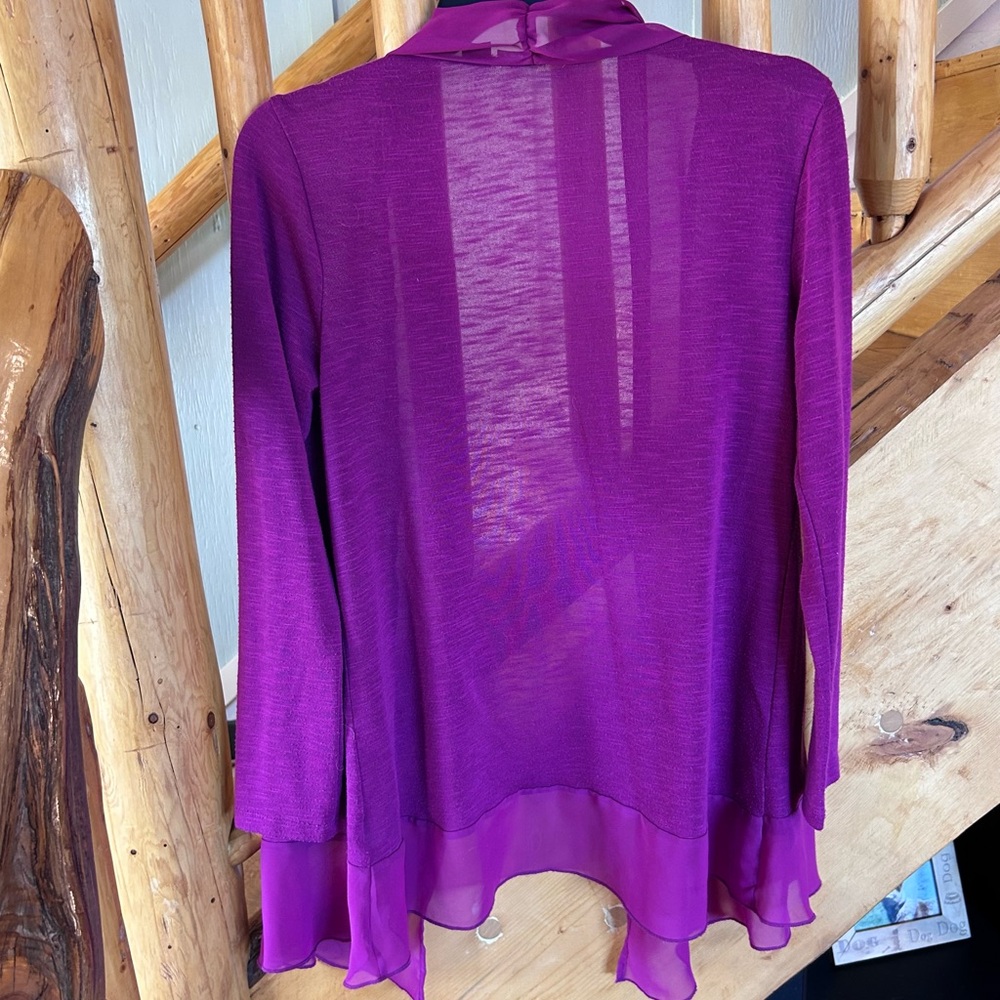 Metaphor Open Front Magenta Purple Cardigan - Large - Picture 5 of 9